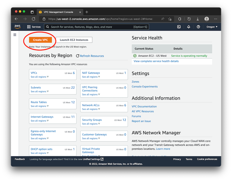 Create VPC